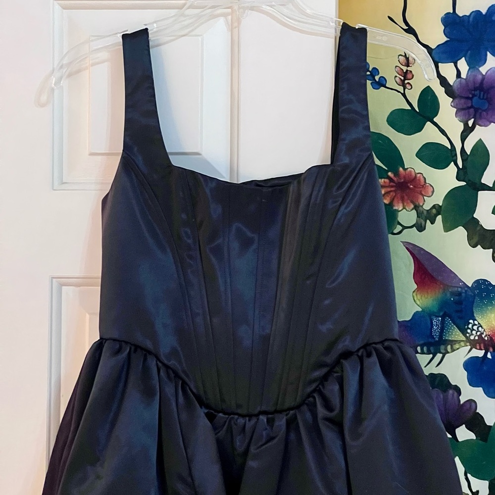 🌺🎉HP🎉🌺 NWT Staud Landscape Mini Dress Black - Picture 10 of 16